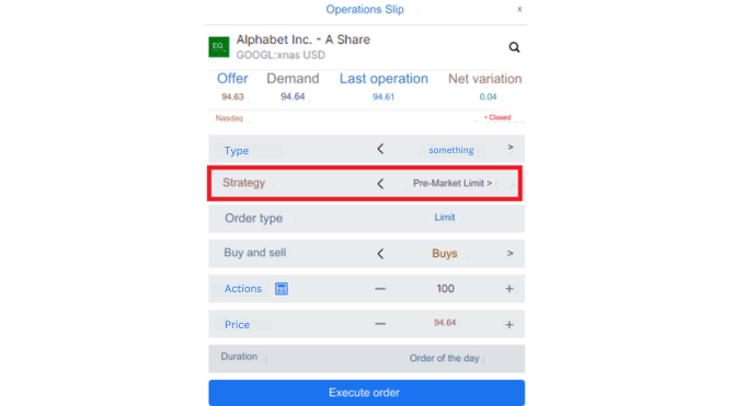 borsa emir pre market limit