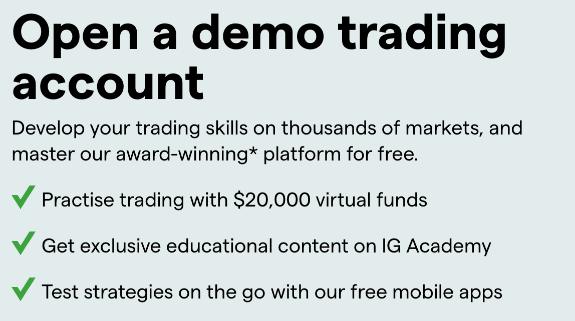 IG demo hesap