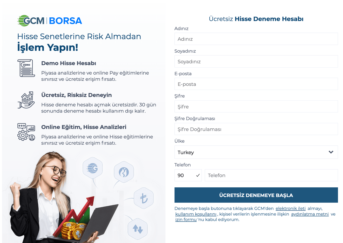 GCM Demo hesap