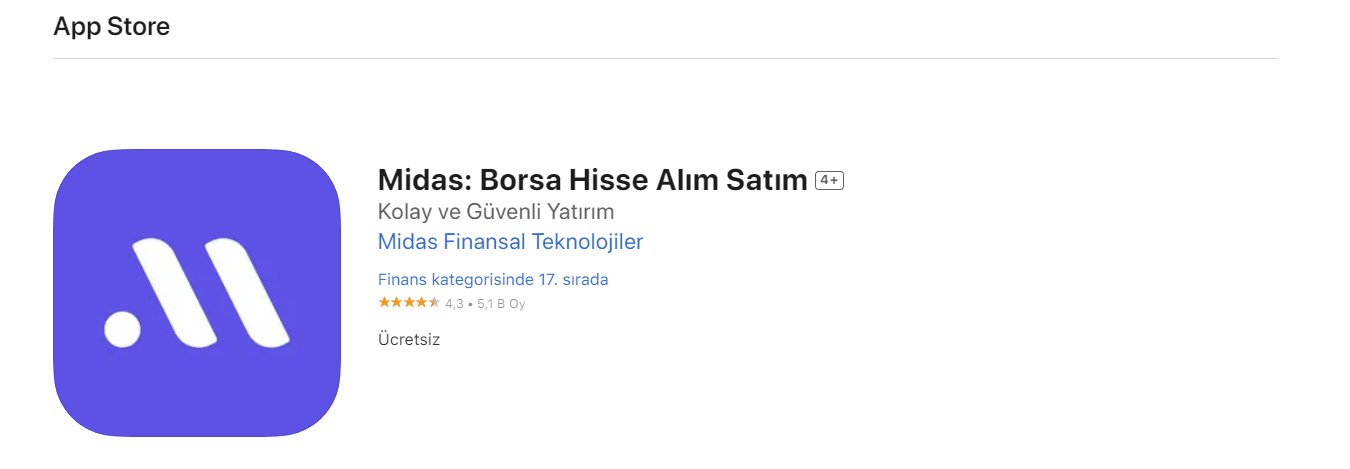 midas app store