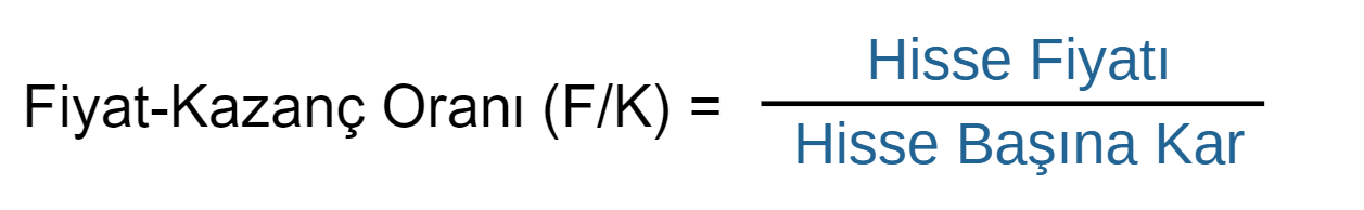 Fiyat Kazanç Oranı Formül
