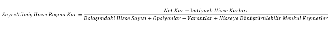 Seyreltilmiş Hisse Başına Kar (Diluted EPS)