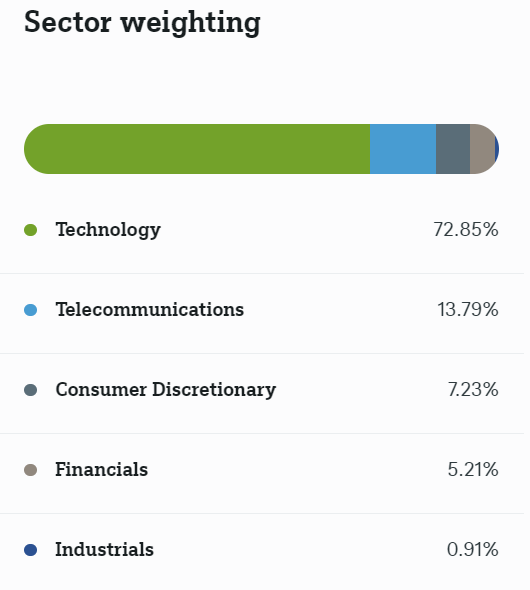 Xtrackers Artificial Intelligence & Big Data UCITS ETF sektör