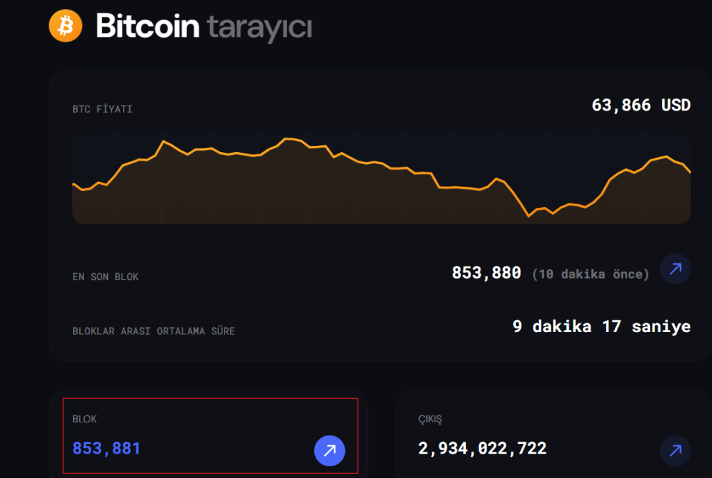 blokchain bitcoin block görüntüleme