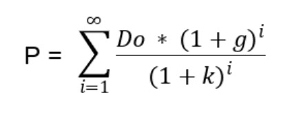 Temettü İndirgeme Modeli (Divident Discount Model) formülü