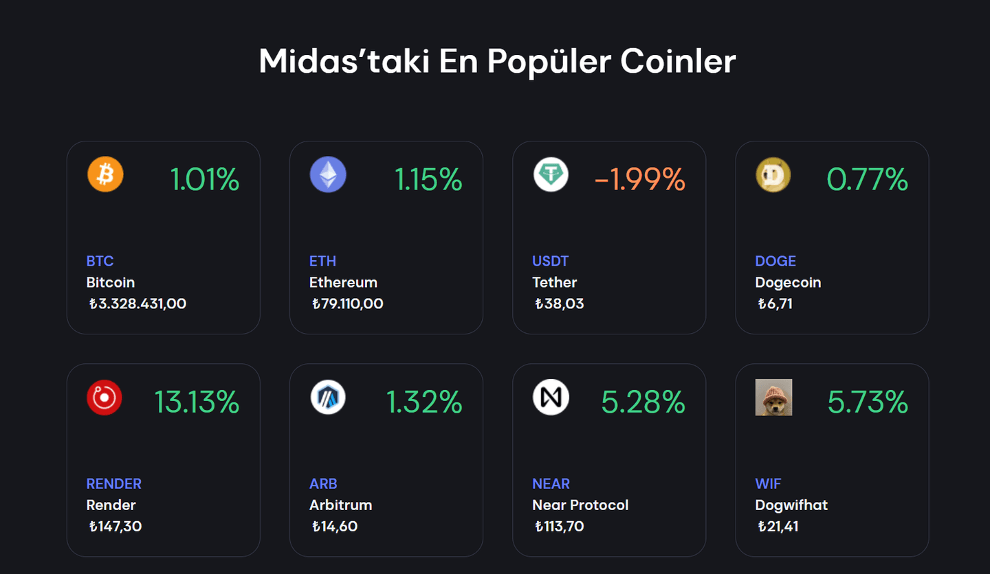 Midas kripto paralar