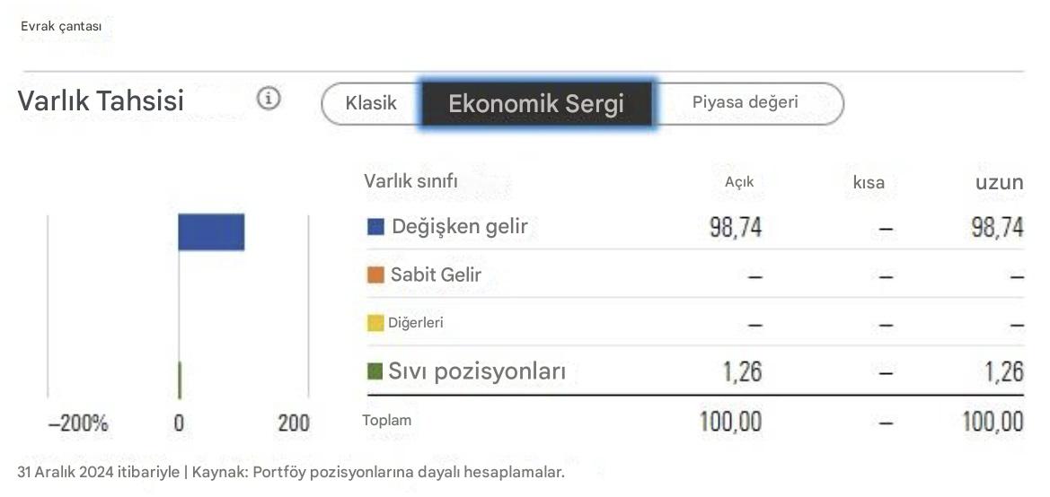 Barings Uluslararası Şemsiye Fonu'nun varlık dağılımı