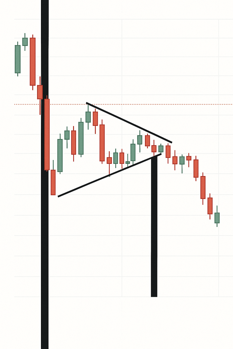 Düşen Flama formasyonu örneği