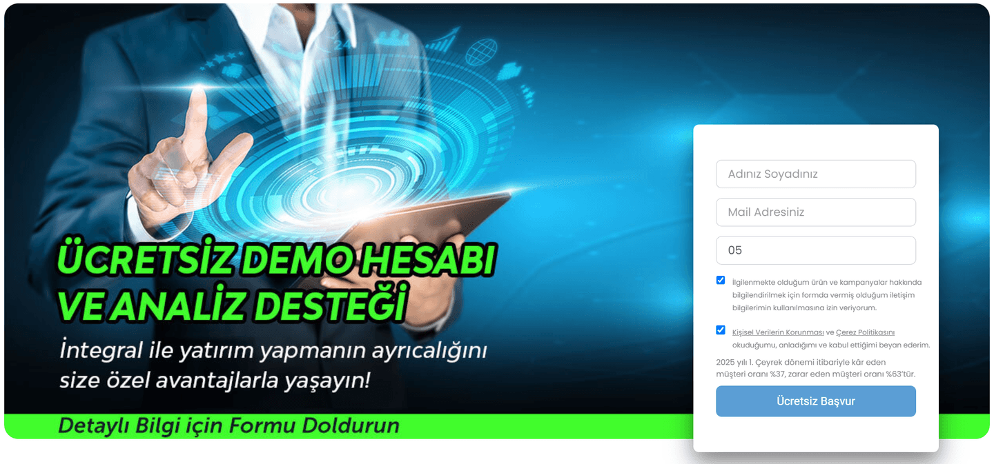 İntegral Yatırım demo hesap açılışı